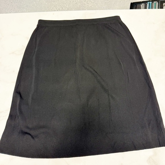 Exclusively Misook Size XL Black Ponte Knit Front Pleats Pencil Skirt - Picture 5 of 5